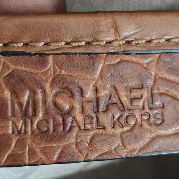 Vintage Michael Kors Canvas and Leather Handbag Gold Hardware Medium - Picture 16 of 16